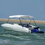 vidaXL 3-Bow Bimini Top Wei&szlig; 183x196x137 cm - Wei&szlig;