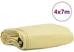 vidaXL Plane 650g / m2 Beige 4 x 7 m Canvas mit PVC-Beschichtung - Beige