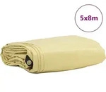 vidaXL Plane 650g / m2 Beige 5 x 8 m Canvas mit PVC-Beschichtung - Beige