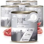 REAVET Premium Hunde Nassfutter - Ziege Pur 6 x 800g I Reines Muskelfleisch,