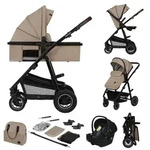 Lionelo Amber - Kombikinderwagen 3 in 1 - Set sportlicher, Sitz, fester Babywanne,