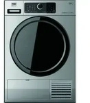 Beko AWZ 9 HPS/PRO BP, Freistehend, Frontlader, W&auml;rmepumpe, Silber, Drehregler,