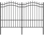 vidaXL Gartenzaun Woerden mit Speerspitze Schwarz 240 x 150 cm Stahl - Schwarz