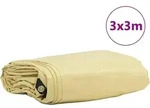 vidaXL Plane 650g / m2 Beige 3 x 3 m Canvas mit PVC-Beschichtung - Beige