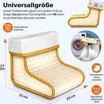 sinnlein Fu&szlig;w&auml;rmer Beige mit 6 Temperaturstufen & Timer | Fu&szlig;heizung...