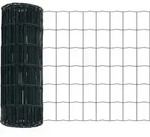 vidaXL Eurozaun Gr&uuml;n 0,8 x 25 m PVC-beschichtetes Eisen - Gr&uuml;n