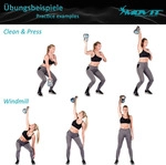 MOVIT Kettlebell Kugelhantel Kugelgewicht Schwunghantel Gusseisen 10kg gr&uuml;n -...