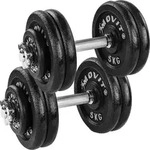 Movit&reg; Kurzhanteln Set - 50 kg, Gusseisen, &Oslash;31mm, Hantelscheiben, 5/1,25 kg,