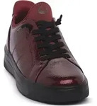 Jana Schn&uuml;rhalbschuhe in rot, Gr. 37 - Schwarz/Dunkelrot - 37