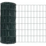 vidaXL Eurozaun Gr&uuml;n 0,8 x 25 m PVC-beschichtetes Eisen - Gr&uuml;n