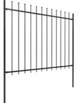 vidaXL Gartenzaun | Stahl | Stabil | Rechteckig | Modern - Schwarz
