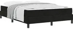 vidaXL Boxspringbett mit Matratze Schwarz 160 x 220 cm Stoff - Schwarz