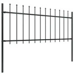 vidaXL Gartenzaun | Stahl | Stabil | Rechteckig | Modern - Schwarz