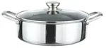 Edelstahl-Kochtopf &oslash;32 cm mit Glasdeckel & Wabenstruktur - Induktionsgeeignet -