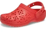 Crocs Uni Kinder Classic Floral Cut Out Clog T Clog, Cherry Red, 27/28 EU - Rot -