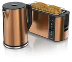 Arendo Fr&uuml;hst&uuml;cks-Set Edelstahl, Wasserkocher mit Temperatureinstellung 1,5l,...