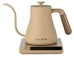 CHiATO flowPLAY Gooseneck Elektrischer Wasserkocher, 0.6 l - Beige - Wei&szlig;