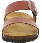 Damen Pantoletten rot, schlichtes Design, leicht anzuziehen und bequeme Passform -