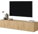Selsey TV-Lowboard Telire Wotan Eiche Lamellenfront 140 cm breit