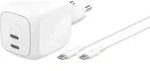 Belkin Ladeger&auml;t Dual USB-C 67W PD PPS+2m Kabel WCH020kq2MWH-B6 - Wei&szlig;