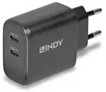 Lindy 73438, Drinnen, AC, 20 V, Schwarz - Schwarz
