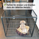 zooprinz Welpenauslauf | Dog Run S | Metall | 70,5 cm hoch | 4 Elemente 