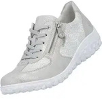 Rieker Damen-Schn&uuml;rhalbschuh Silber-Wei&szlig;, Farbe:multicolor, EU Gr&ouml;&szlig;e:43 - Silber