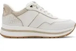 Tamaris Damen Schn&uuml;rschuh Goldakzent Vegan 1-23766-46, Gr&ouml;&szlig;e:37 EU, Farbe:Wei&szlig; -