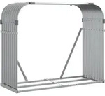 vidaXL Kaminholzunterstand Hellgrau 120x45x100 cm Verzinkter Stahl - Grau