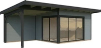 Gartenhaus Palmako Andrea 11,2+7,9 m&sup2; Slide inkl. Fu&szlig;boden 715 x 402 cm