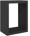 vidaXL Brennholzregal Schwarz 60x40x80 cm Stahl - Schwarz