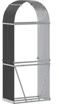vidaXL Holzkorb Anthrazit 80x45x190 cm Verzinkter Stahl - Grau