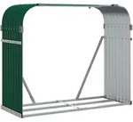 vidaXL Kaminholzunterstand Gr&uuml;n 120x45x100 cm Verzinkter Stahl - Gr&uuml;n