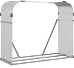 vidaXL Kaminholzunterstand Silbern 120x45x100 cm Verzinkter Stahl - Silber