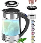 Ecosa Glas Wasserkocher mit Temperatureinstellung 40&deg;C - 100&deg;C Hochwertiges