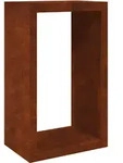 vidaXL Brennholzregal 60x40x100 cm Wetterfester Stahl - Braun