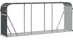 vidaXL Holzkorb Anthrazit 234x45x100 cm Verzinkter Stahl - Grau