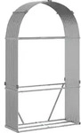 vidaXL Kaminholzunterstand Hellgrau 120x45x210 cm Verzinkter Stahl - Grau