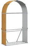 vidaXL Kaminholzunterstand Holzoptik 120x45x210 cm Verzinkter Stahl - Braun