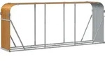 vidaXL Kaminholzunterstand Holzoptik 234x45x100 cm Verzinkter Stahl - Braun