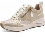 Tamaris Comfort sportlicher Schn&uuml;rer Beige - Beige - 40