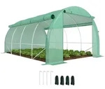 Outsunny Foliengew&auml;chshaus Polytunnel 3,97 x 3 x 2 m Abdeckungen aufrollbar...