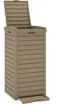 vidaXL Outdoor-M&uuml;lltonne Hellbraun 41x41x86 cm Polypropylen - Braun
