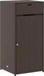 Gartenschrank Braun 55x55x111 cm Poly Rattan