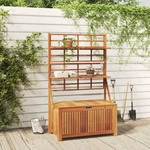 vidaXL Truhe mit Rankgitter 99x50x160 cm Massivholz Akazie - Braun