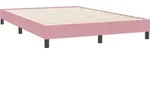 vidaXL Bettgestell ohne Matratze Rosa 160x220 cm Samt - Rosa