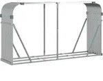 vidaXL Kaminholzunterstand Silbern 180x45x100 cm Verzinkter Stahl - Silber