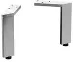 GE Set F&uuml;&szlig;e, H:15,1-15,4cm hochglanz verchromt (2 St.)