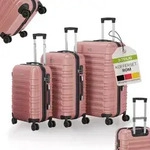 Juskys Hartschale Kofferset Reisekoffer 3 teilig - Zahlenschloss, ger&auml;uscharme...