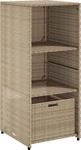 Gartenschrank Beige 50x55x115 cm Poly Rattan